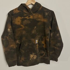 Carhartt Tie-Dye Hoodie in Brown and Black